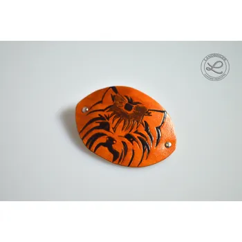Kožená spona do vlasů - motiv yorkshire terrier (Kožená spona do vlasů - motiv yorkshire terrier)
