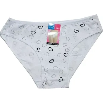 Dámské oblečení Dámské kalhotky bokové srdíčka 70016 bílé 606/117