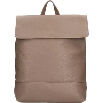 Městský batoh Dámský kožený batoh Italia Jenny - tmavě béžová