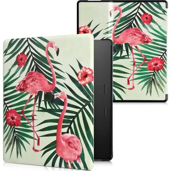 Pouzdro na čtečku elektronické knihy Pouzdro KW Mobile - Flamingos & Palm Trees - KW4941715 - pro Amazon Kindle Oasis 2 / 3 - vícebarevné + BONUSY