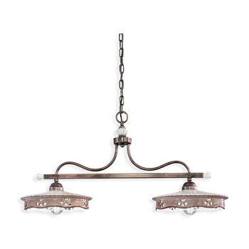 Ferroluce Závěsné vintage svítidlo ALESSANDRIA, d. 90 cm, 2xE27