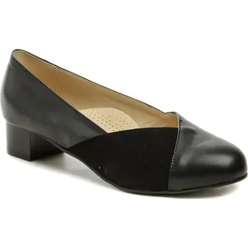 Dámské lodičky De plus 9818-K-3060 černé dámské nadměrné lodičky šíře K EU 45 + DÁREK + Doprava ZDARMA