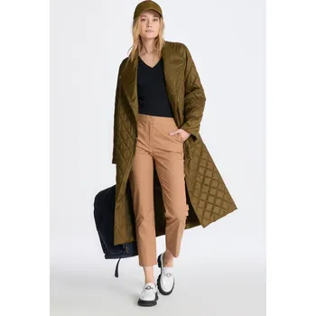 Dámské kalhoty KALHOTY GANT SLIM SLACK WARM KHAKI