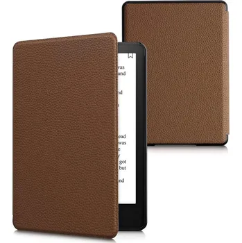 Pouzdro na čtečku elektronické knihy Pouzdro KW Mobile (Kalibri) - Real Leather - KA5781205 - pro Amazon Kindle Paperwhite 5 (2021) - hnědá kůže + BONUSY
