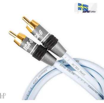 Audio kabel Supra SUBlink 1RCA - 1RCA Blue - RCA-cinch propojovací kabel pro subwoofer 10 m