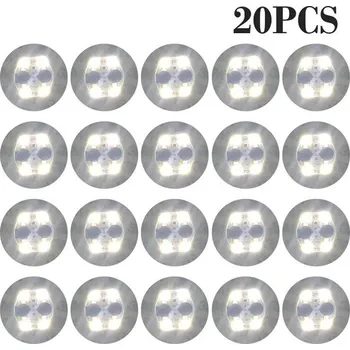 Party dekorace Svítící LED nálepky na láhve pro party a dekorace | svítící doplněk na oslavu | - Bílá 20ks,6,0 cm