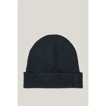 Kšiltovka ČEPICE GANT WOOL RIBBED BEANIE CHARCOAL MELANGE