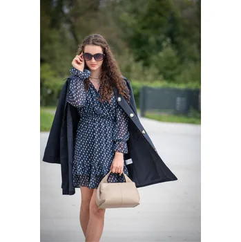 Bunda trenčkot Escandelle Paris 4214 barva: modrá tmavá, velikost: M