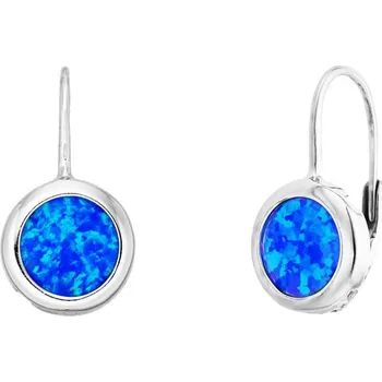 Náušnice Bealio BEALIO Stříbrné náušnice s KULATÝM OPÁLEM 03-06597-2827