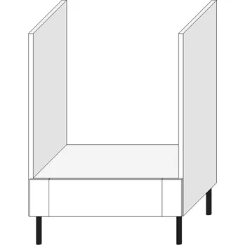 Kuchyňská skříňka Spodní skříňka S60V vestavba PASTEL Dekor: Bílá