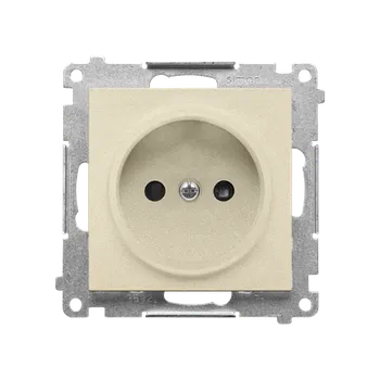 Elektrická zásuvka Simon 55 TG1CZ.01/144 Zásuvka 1 násobná, bez uzemnění, se clonkami champagne matná