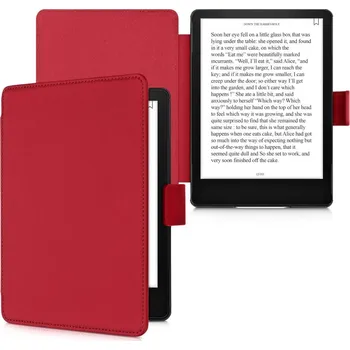 Pouzdro na čtečku elektronické knihy Pouzdro KW Mobile (Kalibri) - Real Leather - KA5626620 - pro Amazon Kindle Paperwhite 5 (2021) - červená kůže + BONUSY