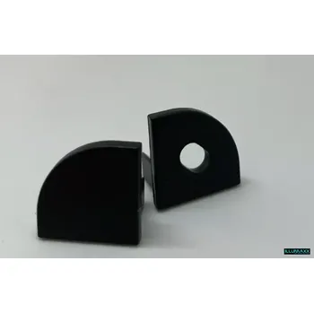 LED lišta Záslepka CORNER 16 BOW bez otvoru, barva černá (1 ks)