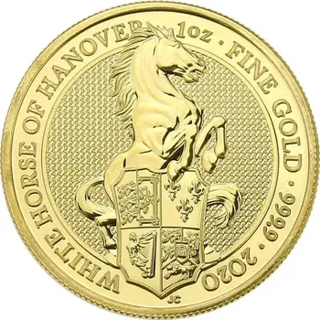 Royal Mint Zlatá investiční mince White Horse 1 Oz | Queens Beasts | 2020 | 31,1 g