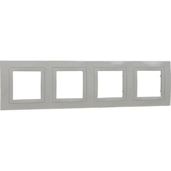 vypínač Krycí rámeček čtyřnásobný kompletní, marfil Unica MGU200825