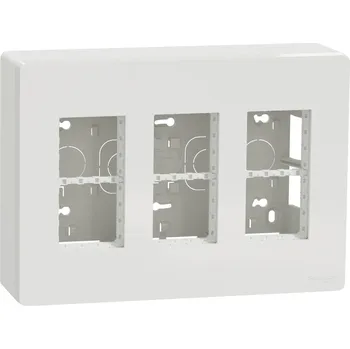 vypínač Centrální jedn 3x4mod. vert. povr, Bílá