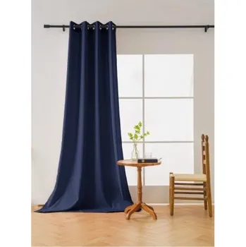 Závěs Panama 140/250 cm s oky - tmavě modrá