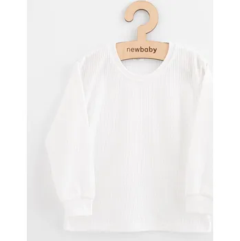 Dětské bavlněné tričko s dlouhým rukávem New Baby Kindergarten bílé Bílá 104 (3-4r)