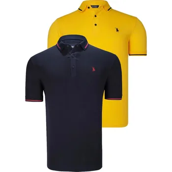 Dámská erotická souprava DOUBLE SET T8586 DEWBERRY MEN'S T-SHIRT-NAVY-YELLOW dewberry černá 2510241