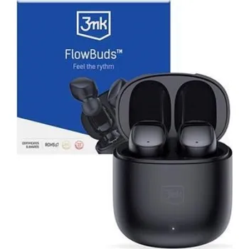Autolékárnička 3MK bezdrátová stereo sluchátka FlowBuds, nabíjecí pouzdro, černá