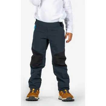 Chlapecké kalhoty QUECHUA Dětské turistické softshellové kalhoty MH 550 tmavě šedé 4-5 LET ČERNÁ|ŠEDÁ