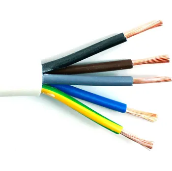 elektrický kabel Kabel H05VV-F 5G1 plastový flexibilní bílý CYSY 5x1 (cívky 500m)