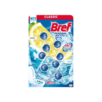 WC čistič Bref Power Aktiv (2ks/balení) Lemon