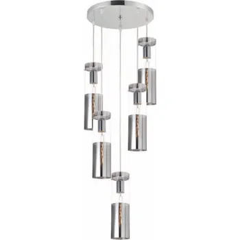 ACA DECOR Závěsné svítidlo DEJAVU max. 5x40W/E27/230V/IP20, barva chromu