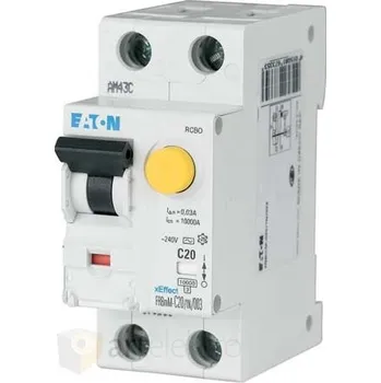 Proudový chránič Eaton FRBmM-B6/1N/003-A Chránič s nadproud. ochranou FRB, typ A, char B, 1+N-pólový, In=6A, Idn=0,03A, Ir=250A, Icn=10kA *170702
