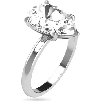 Prsten Obruč z bílého zlata solitaire pro 3ct diamant Bethany, 14K CSTM2W-300 + dárkové balení LUXUS zdarma