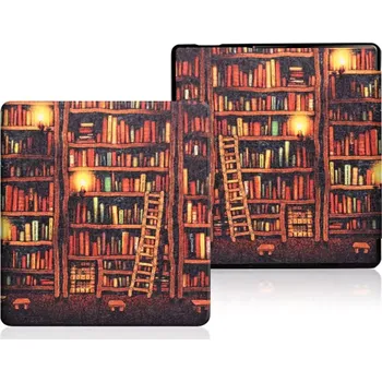 Pouzdro na čtečku elektronické knihy Armori Trimer T153, pouzdro pro Amazon Kindle Oasis 2/3 - magnetické zavírání, AutoSleep, motiv Library + BONUSY