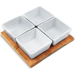 Miska, 4ks-sada servír. LT9018, porcel., 19x19cm bambus