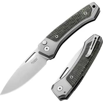 LionSTEEL Twain - Gray titanium / Green Canvas