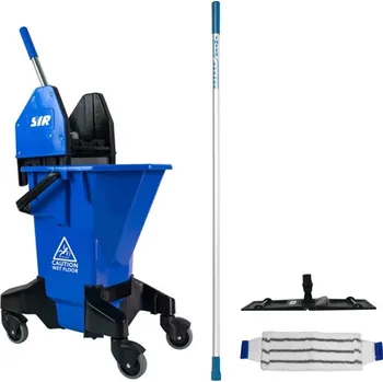 Úklidový vozík Úklidový vozík SYR LTS/E4 v sadě s plochým mopem, modrý