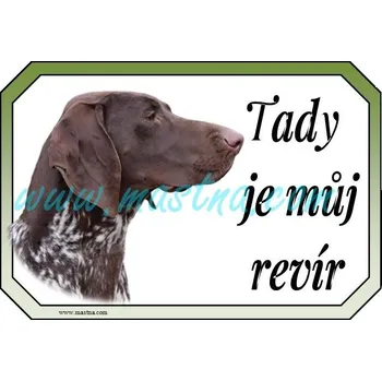 Cedulka ohař německý krátkosrstý hnědý bělouš revír - Bez samolepicí vrstvy