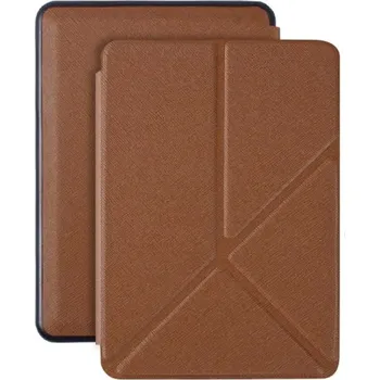 Pouzdro na čtečku elektronické knihy Pouzdro Origami Durable Lock pro Pocketbook 614 / 615 / 624 / 625 / 626 - hnědé, stojánek, magnet + BONUSY