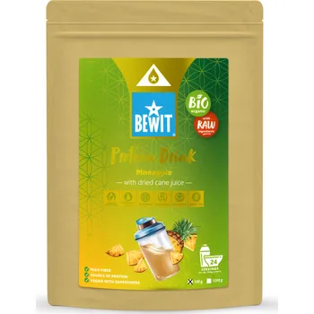 Sušená potravina BEWIT Proteinový nápoj ananas se sušenou třtinovou šťávou, BIO - 100 g
