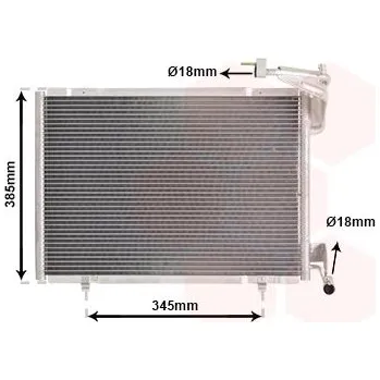 Klimatizace automobilu Kondenzátor, klimatizace VAN WEZEL 18015718