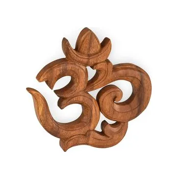 Závěsná dřevěná dekorace Óm 15 cm
