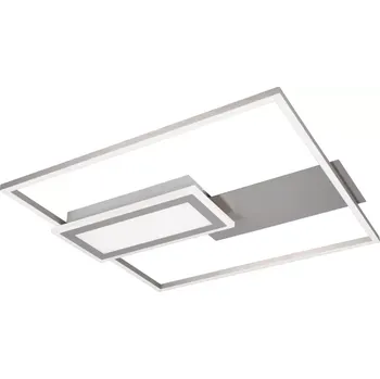 Trio Leuchten R67862907 SPIRO - Moderní LED stropní svítidlo s dálkovým ovladačem v matném niklu, LED 32W, 2700 - 6500K, 50 x 53cm (Ovladačem stmívatelné stropní svítidlo)