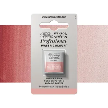 Vodová barva Akvarelová barva Winsor & Newton Professional, půlpánvička - Potter's Pink