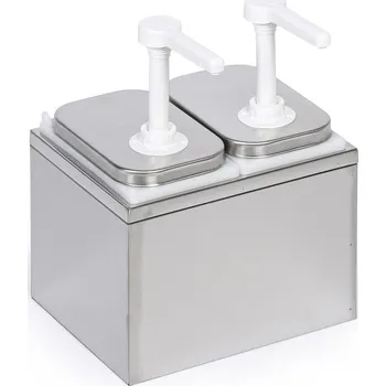 Organizace kuchyně B2B Partner Dávkovač na omáčky, 2 pumpičky, 2x 2 l, 255 x 210 x 255 mm