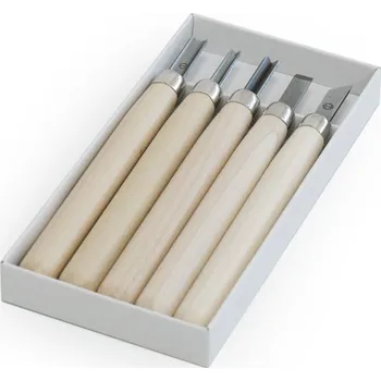 Dláto Sada řezbářských mini-dlát MARUICHI T-5 s dřevěnou rukojetí - 5 kusů