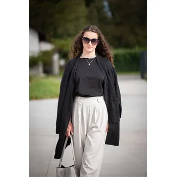 Dámský svetr DHB1829 kardigan barva: černá, velikost: UNI