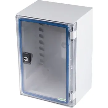 Elektroinstalační krabice Schneider Electric Nástěnná krabice, IP66, 310 x 215 x 160mm Polyester, Šedá, RAL 7035
