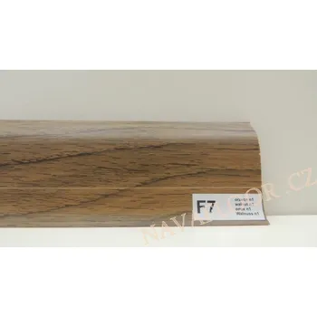 soklová lišta Plastová lišta PREXA 54 F7 Ořech - doprodej