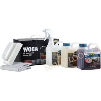 Čistič podlahy WOCA BOX s pečujícím olejem na olejované podlahy PŘÍRODNÍ