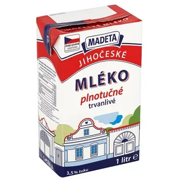 Mléko Madeta Jihočeské mléko plnotučné trvanlivé 1 l