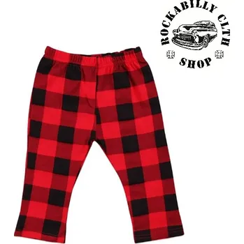 Dětské kostkované červenočerné kalhoty Rocka Baby - 24 měsíců