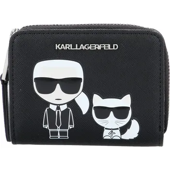 Peněženka Karl Lagerfeld Ikonik SM Folded Zip Wallet černá